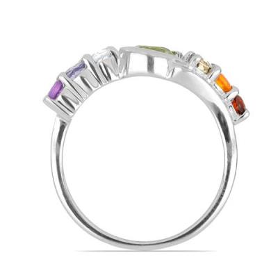 BUY 925 STERLING SILVER CHAKRA STONES UNIQUE RING